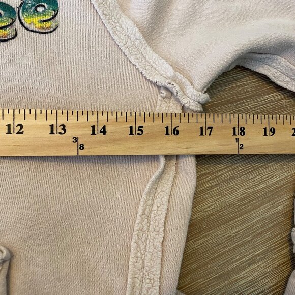 2B Free Zip Up Hoodie Juniors Butterfly Graphic Tan Size XS 90's Y2K - Picture 12 of 13